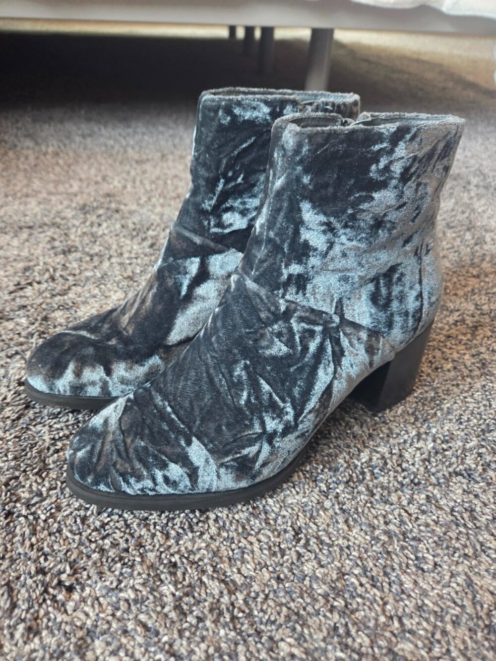 Shoe the bear anthropologie velvet booties Sz 37 US 6.5
